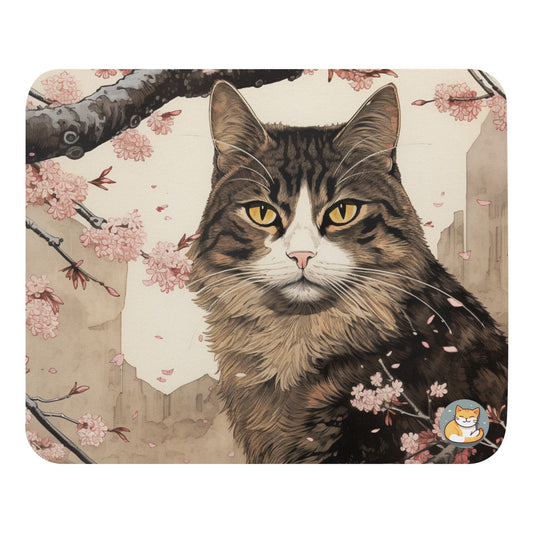 Sakura Cat Mouse pad